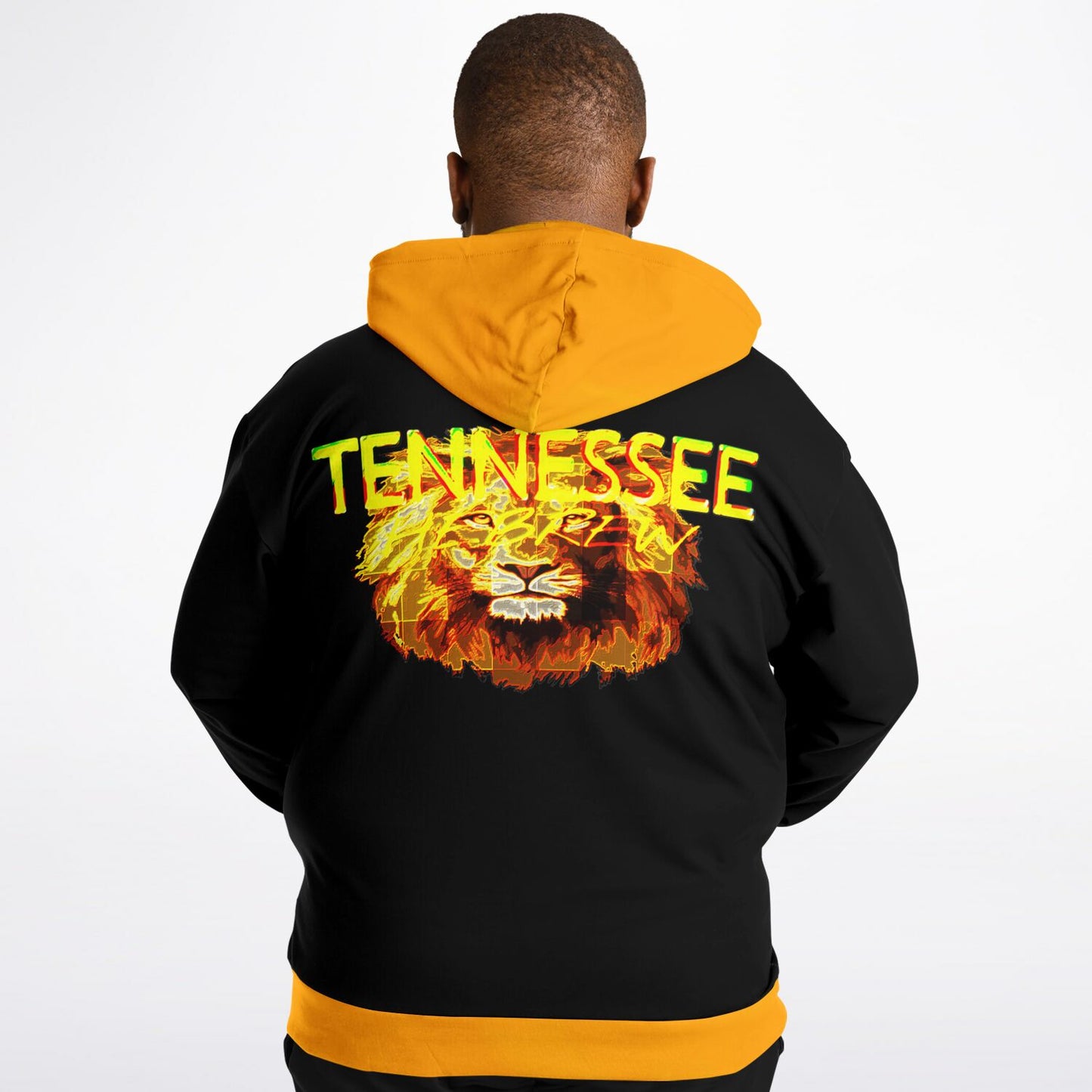 Tennessee Hebrew 01 Men's Designer Fashion Triblend Fleece Lined Plus Size Pullover Hoodie