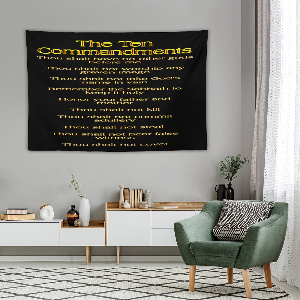 Ten Commandments 01 Super Soft Wall Tapestry 7.6ft (W) x 5ft (H) (Horizontal)