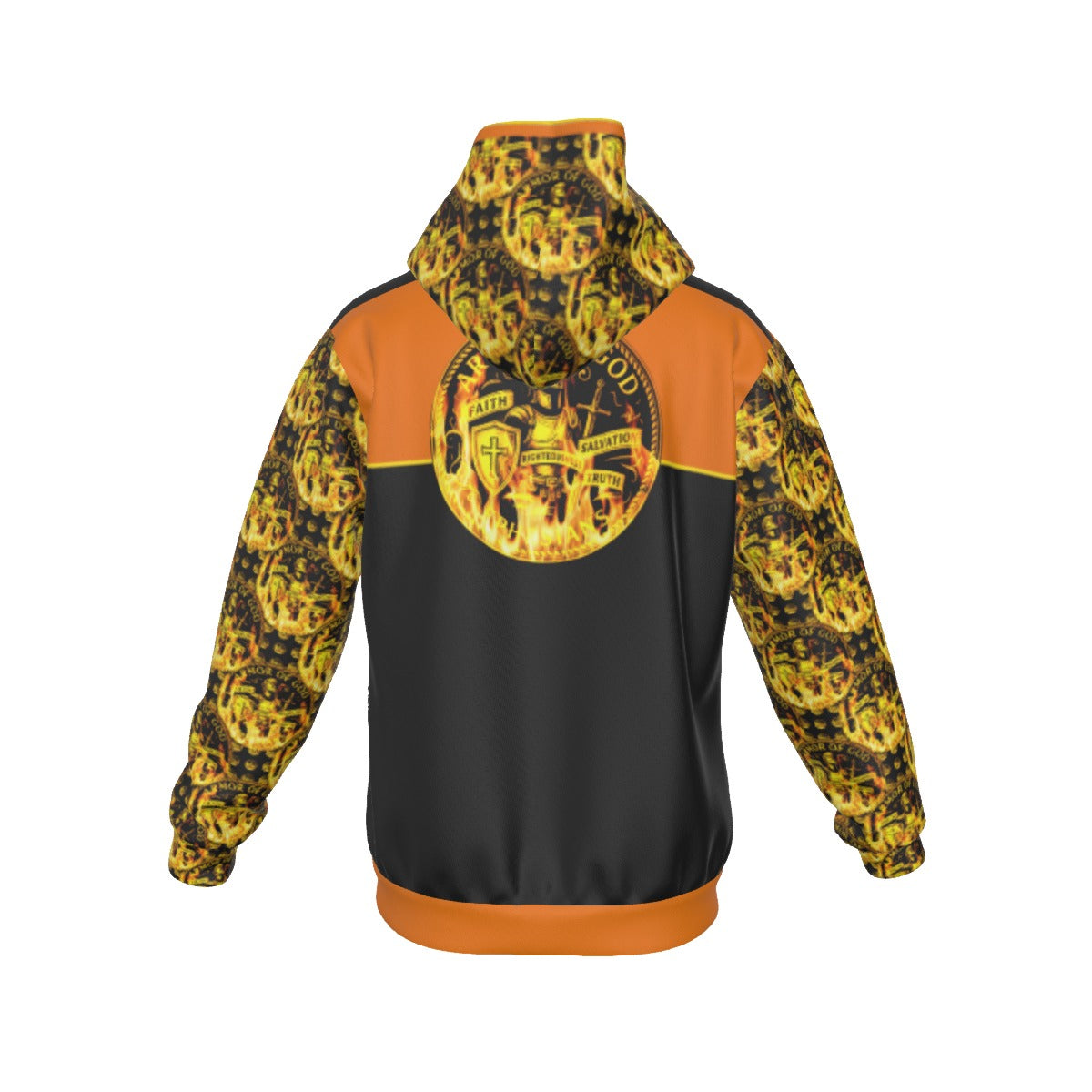 ARMOR OF GOD 01 Men's Designer Sherpa Fleece Zip Hoodie