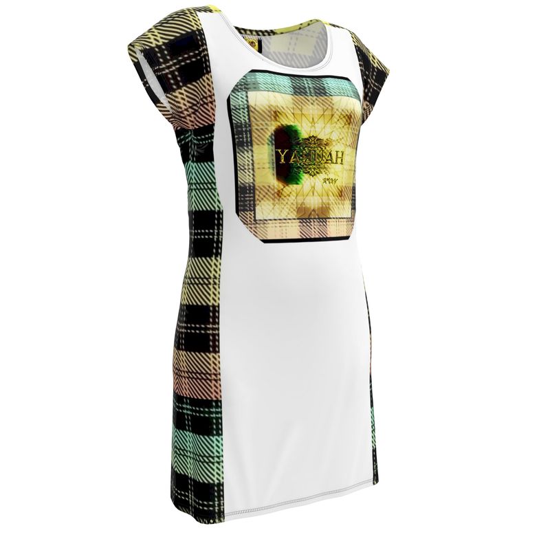 Picture Plaided 01-01 Designer Tunic T-shirt Dress