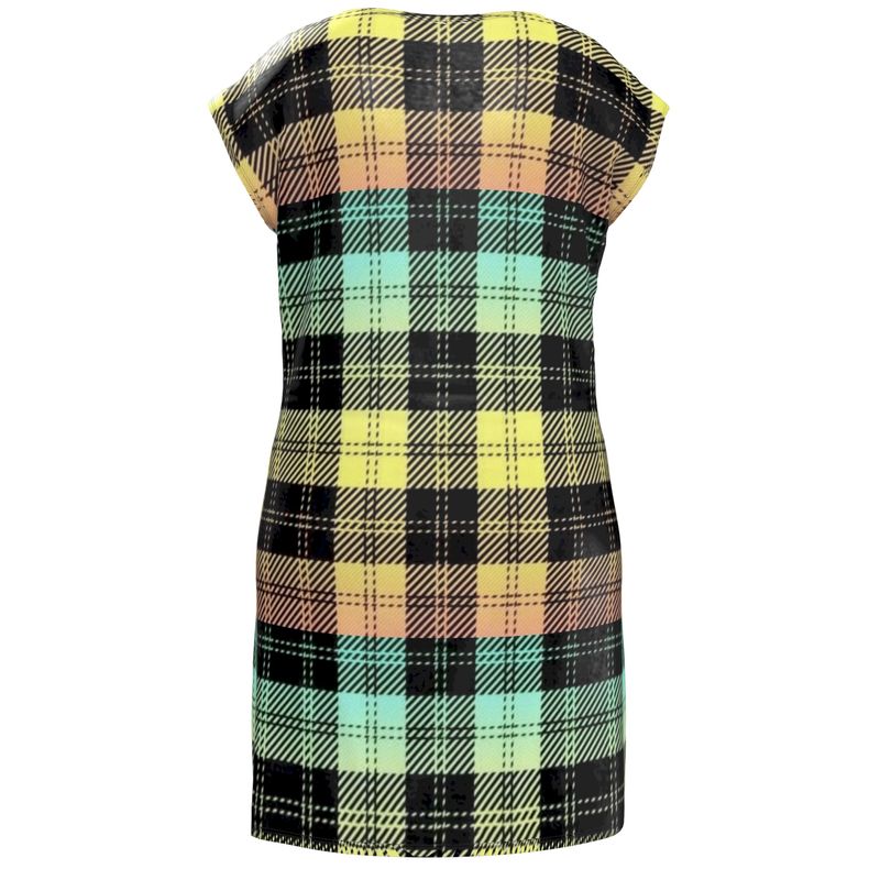 Picture Plaided 01-01 Designer Tunic T-shirt Dress