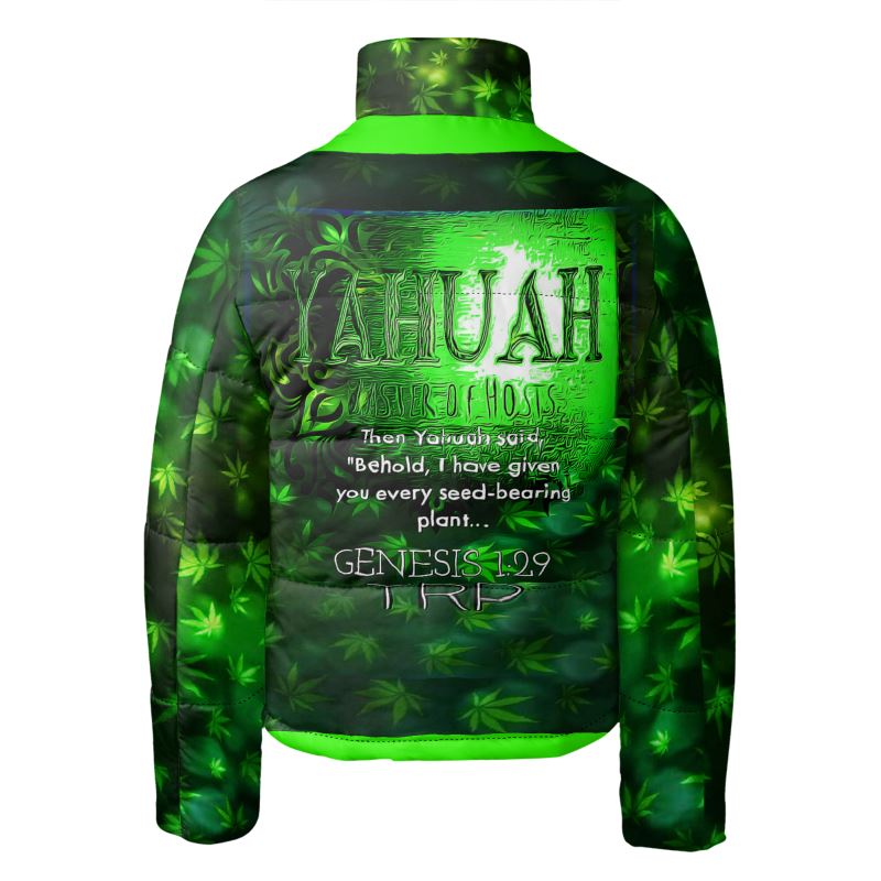 Yahuah-Green Master 01 Men's Designer Stand Collar Puffer Jacket