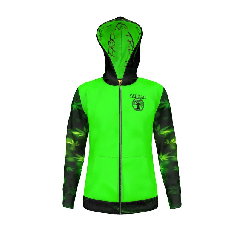 Yahuah-Green Master 01 Designer Unisex Full Zip Hoodie