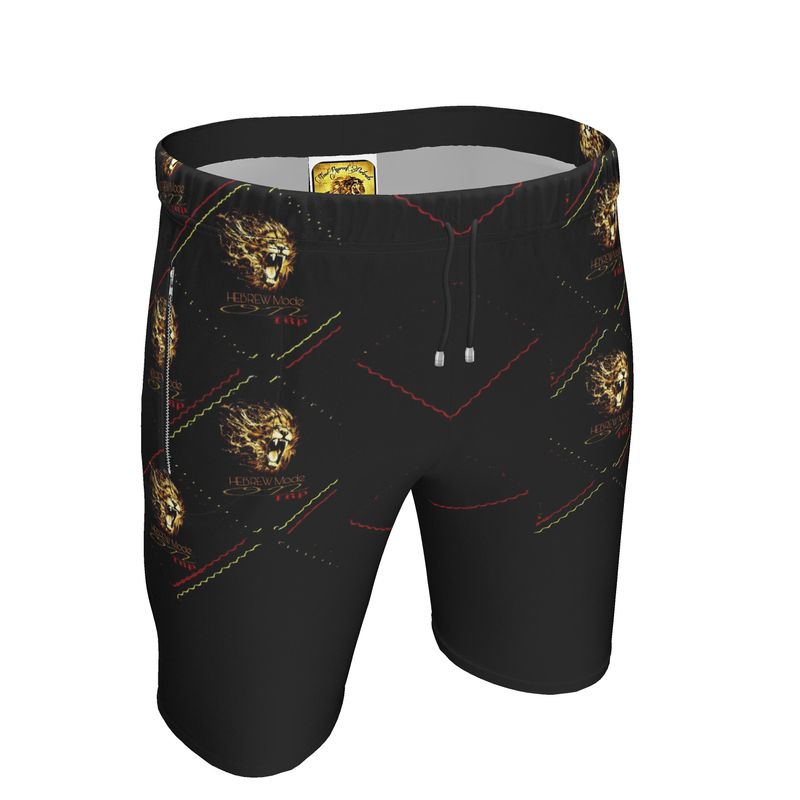 Hebrew Mode - On 02 Men's Designer Sweat Shorts (Knee High)