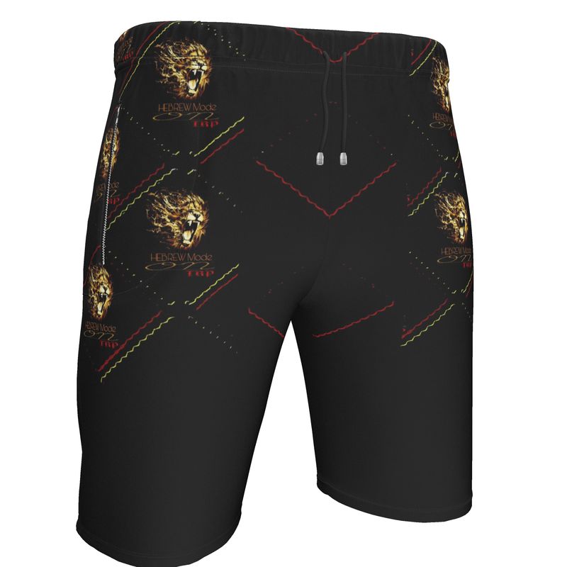 Hebrew Mode - On 02 Men's Designer Sweat Shorts (Knee High)
