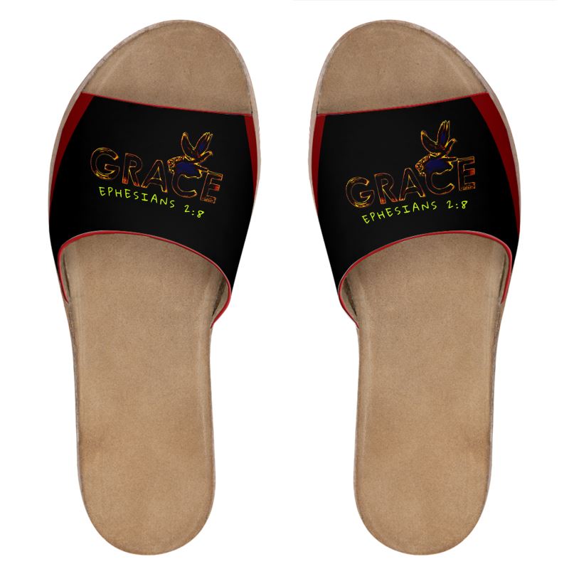 Grace 101-01 Ladies Leather Slide Sandals