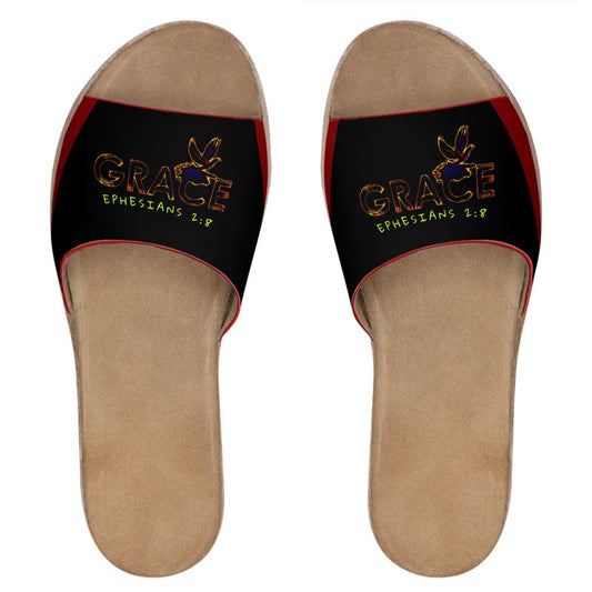 Grace 101-01 Ladies Leather Slide Sandals