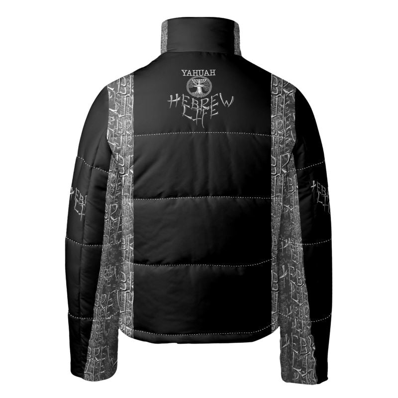 Hebrew Life 01-01 Men's Designer Stand Collar Puffer Jacket