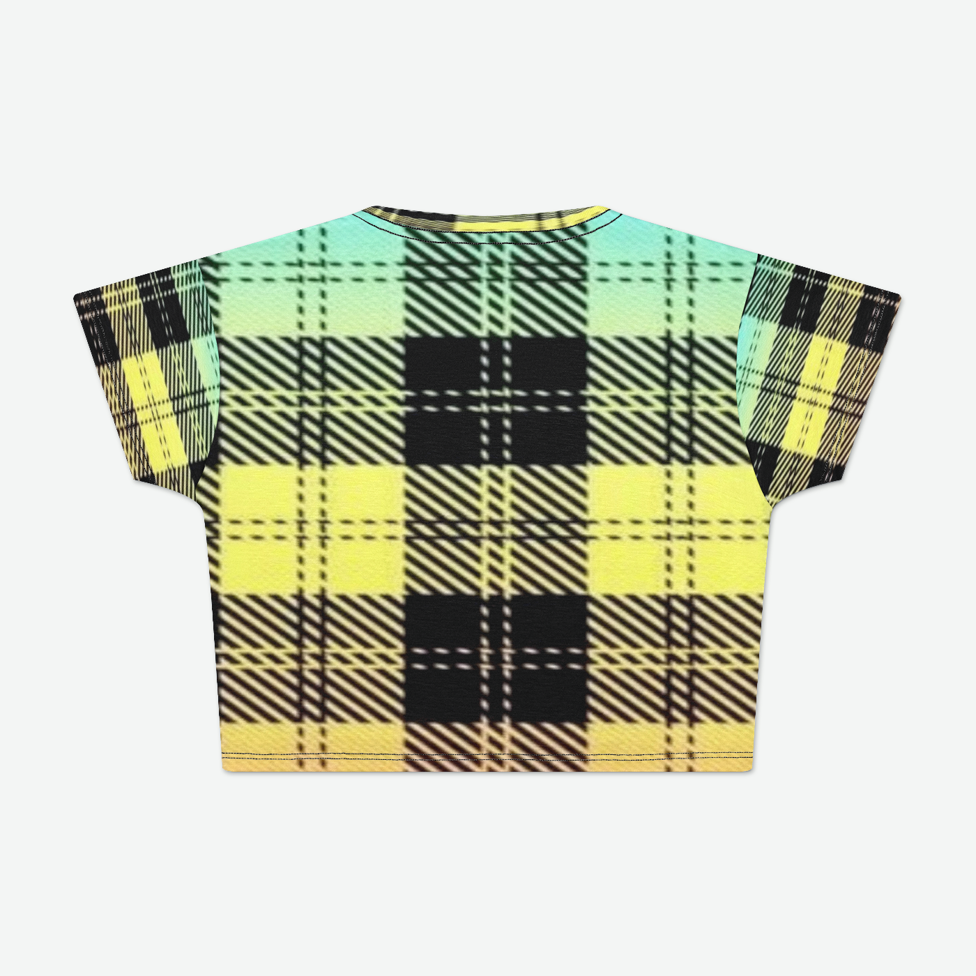 Picture Plaided 01-01 Ladies Designer Cropped T-shirt