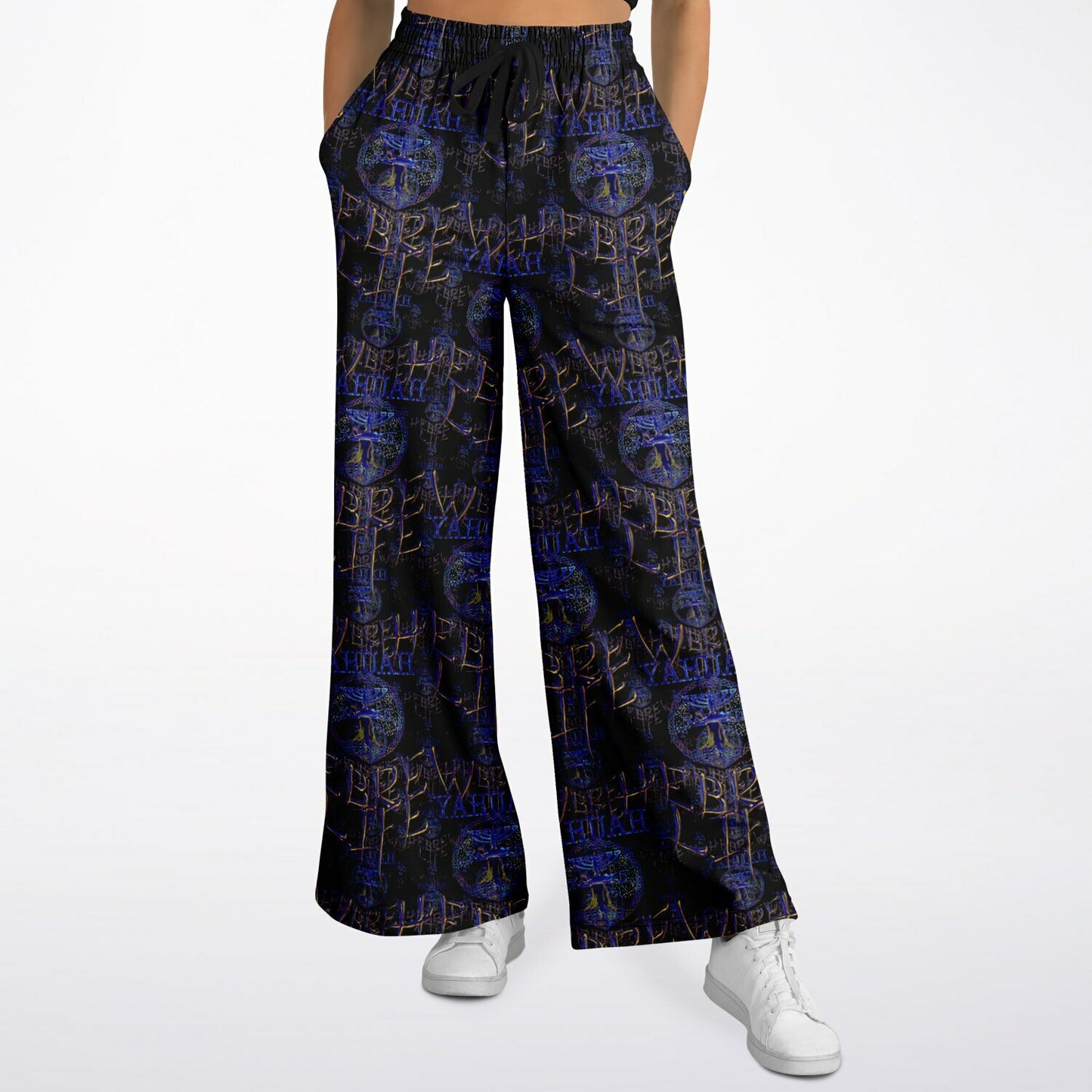 Hebrew Life 01-02 Ladies Designer Fashion Triblend Fleece Lined Flare Sweatpants