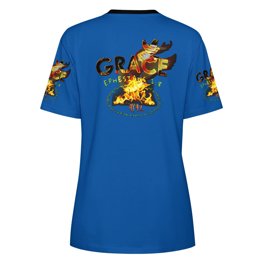 Grace 101-01 Ladies Designer Cotton T-Shirt (4 colors)