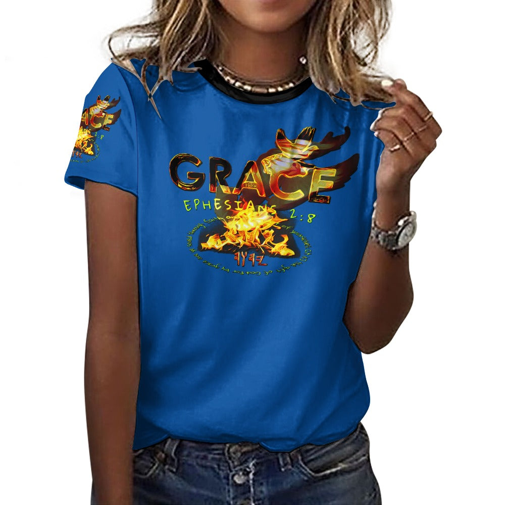 Grace 101-01 Ladies Designer Cotton T-Shirt (4 colors)