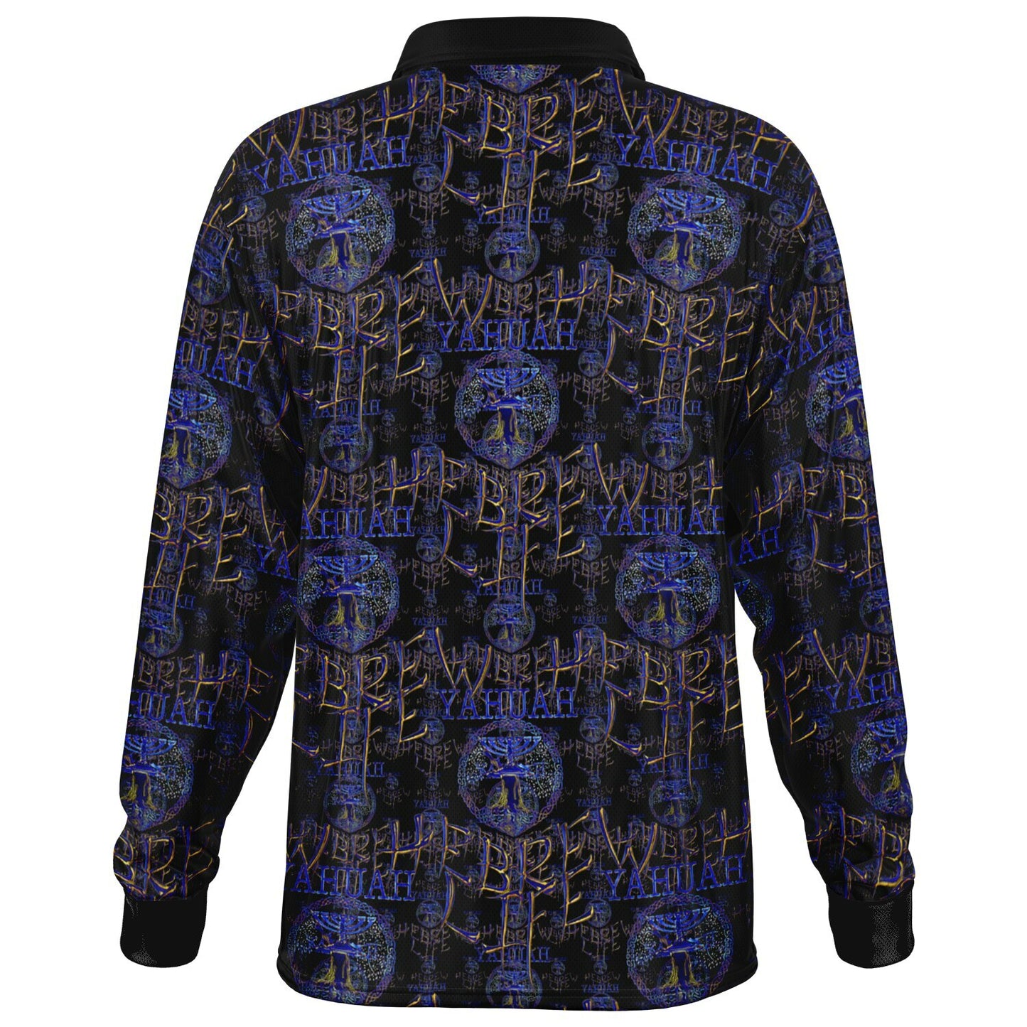Hebrew Life 01-02 Men’s Designer Long Sleeve Polo Shirt