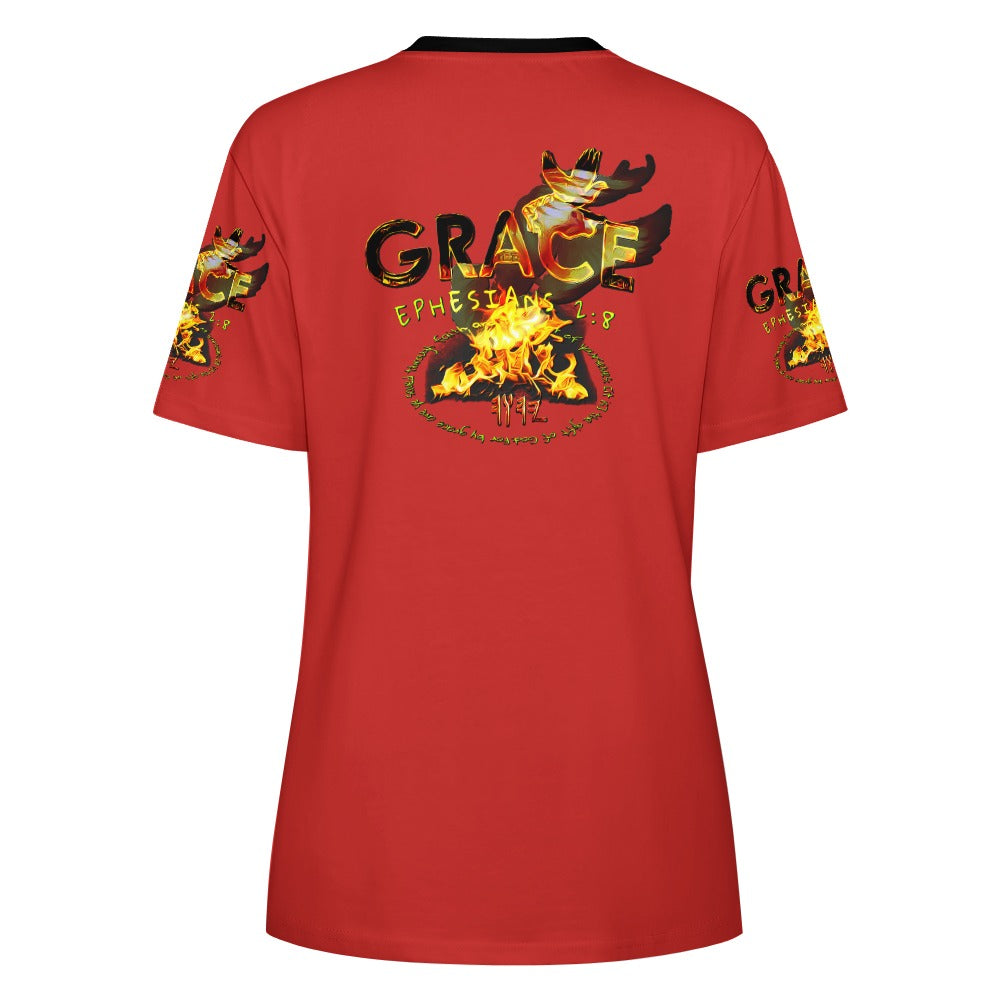 Grace 101-01 Ladies Designer Cotton T-Shirt (4 colors)