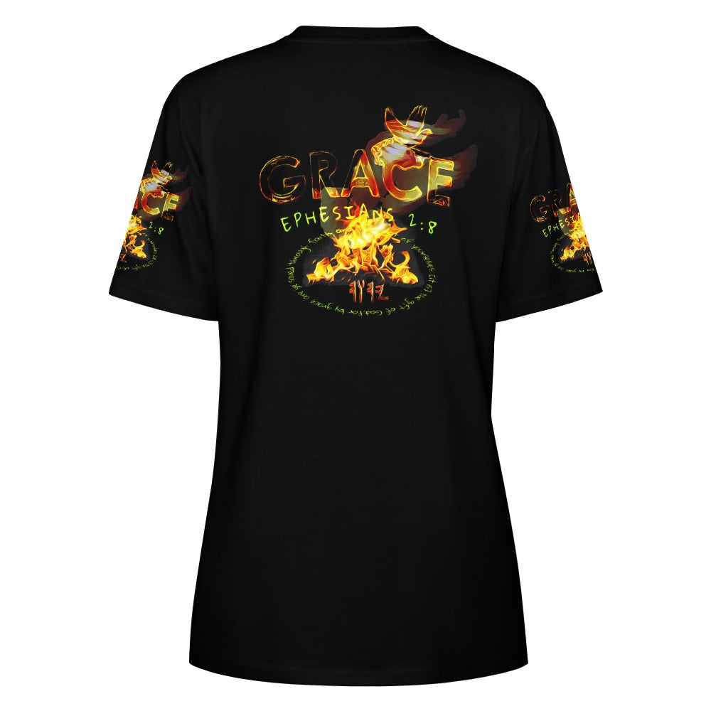 Grace 101-01 Ladies Designer Cotton T-Shirt (4 colors)