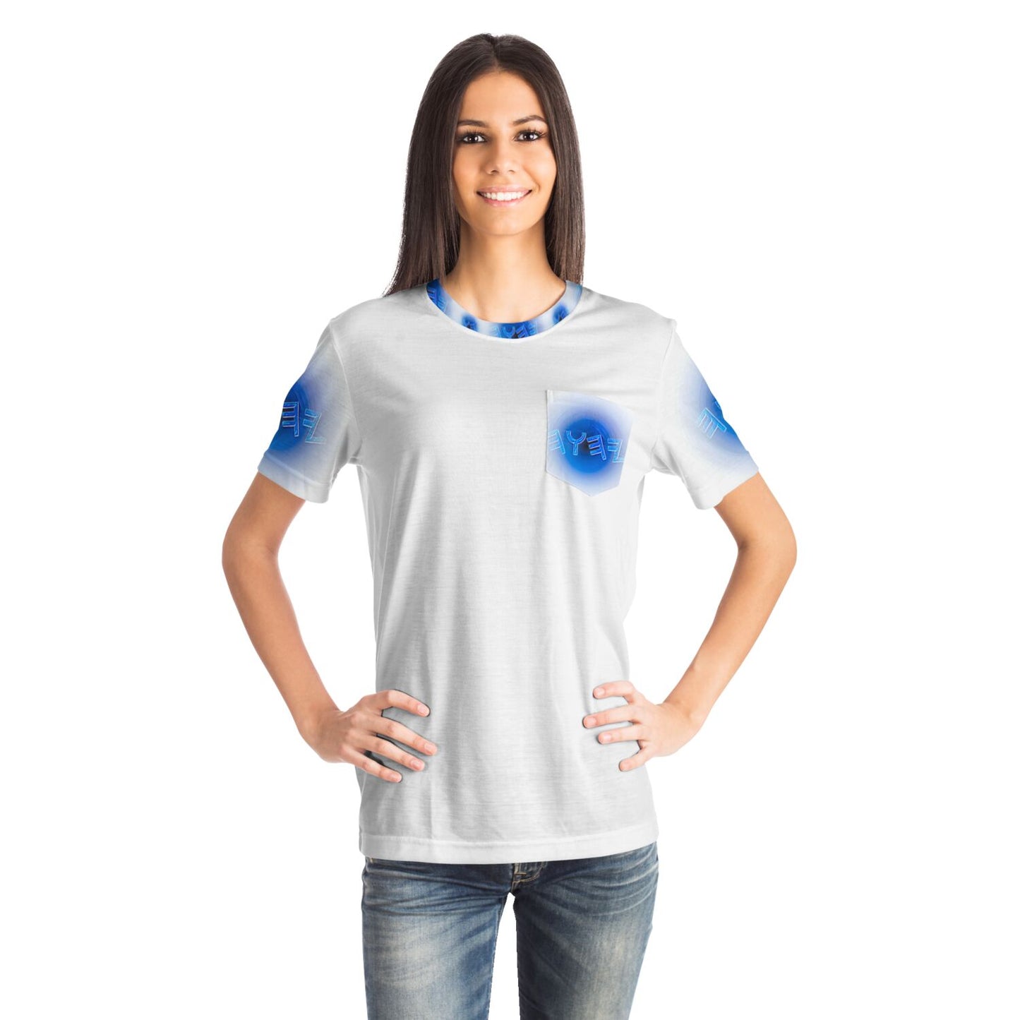 Creator Yahuah 01: Moon, Air & Water Designer Unisex Pocket T-shirt