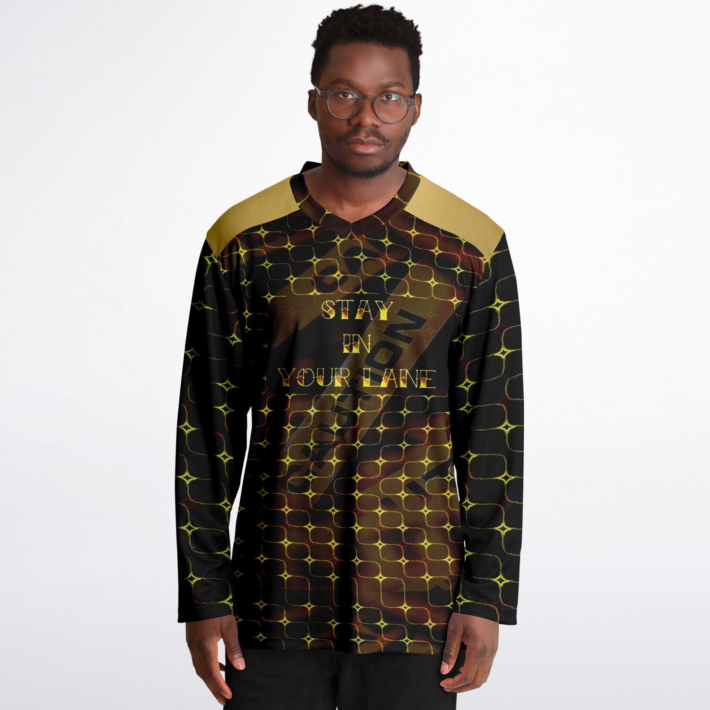 STAY IN YOUR LANE 02-01 Designer Hockey Jersey