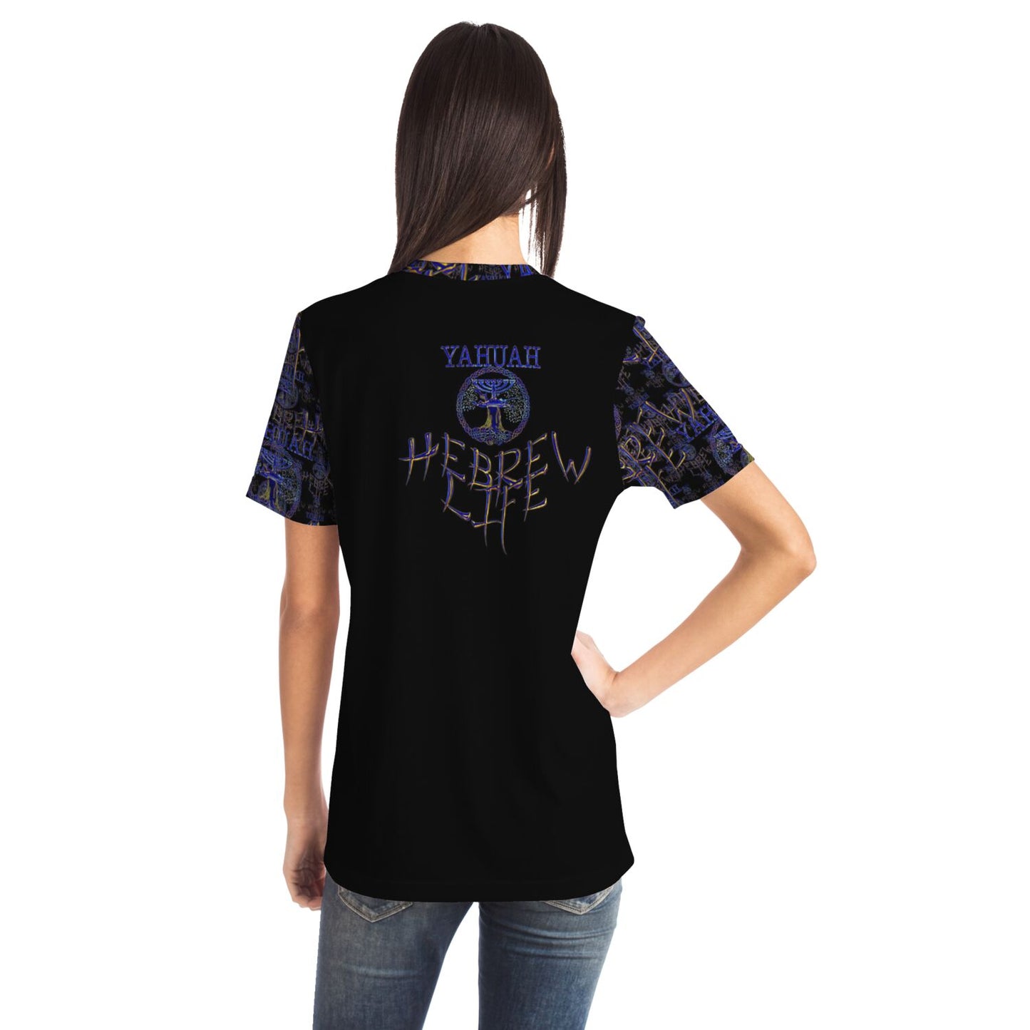 Hebrew Life 01-02 Designer Unisex Pocket T-shirt