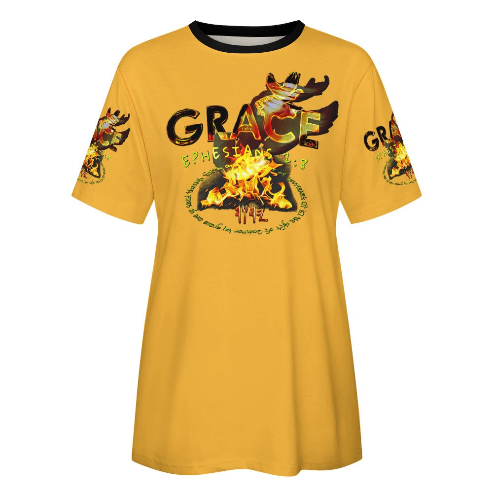 Grace 101-01 Ladies Designer Cotton T-Shirt (4 colors)