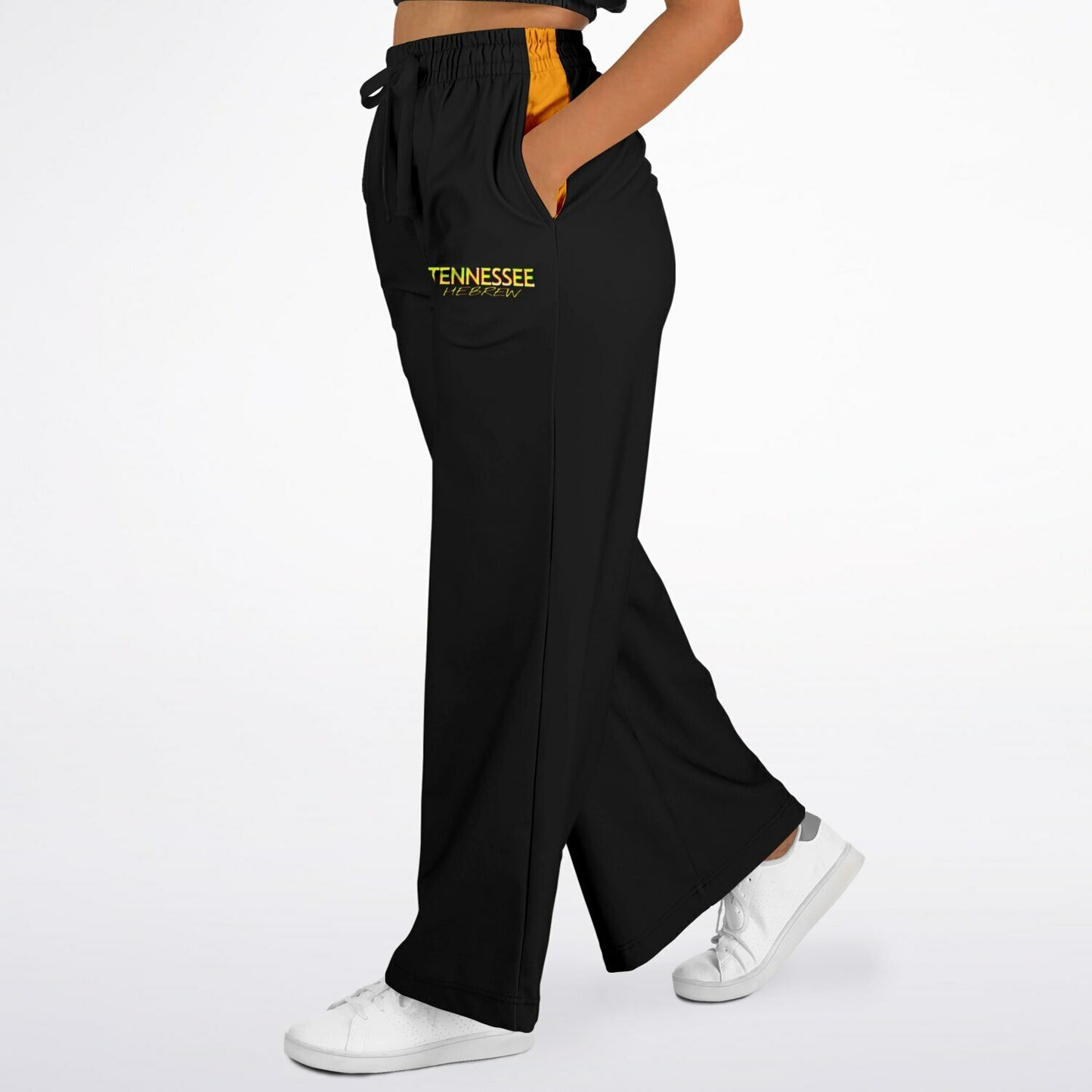 Tennessee Hebrew 01 Ladies Designer Fashion Triblend Fleece Lined Flare Sweatpants