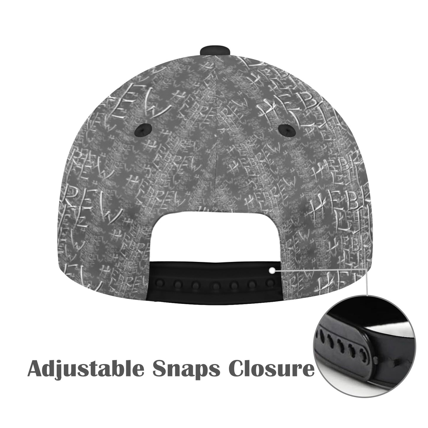 Hebrew Life 01-01 Designer Flat Brim Baseball Cap