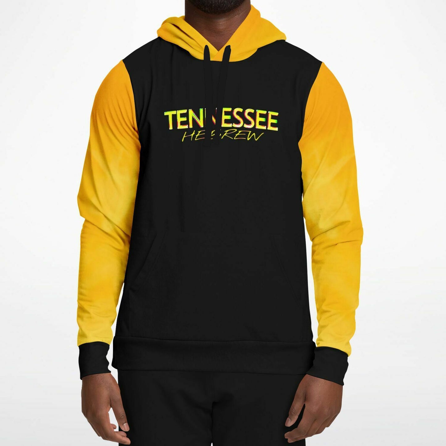 Tennessee Hebrew 01 Men's Designer Fashion Triblend Fleece Lined Pullover Hoodie