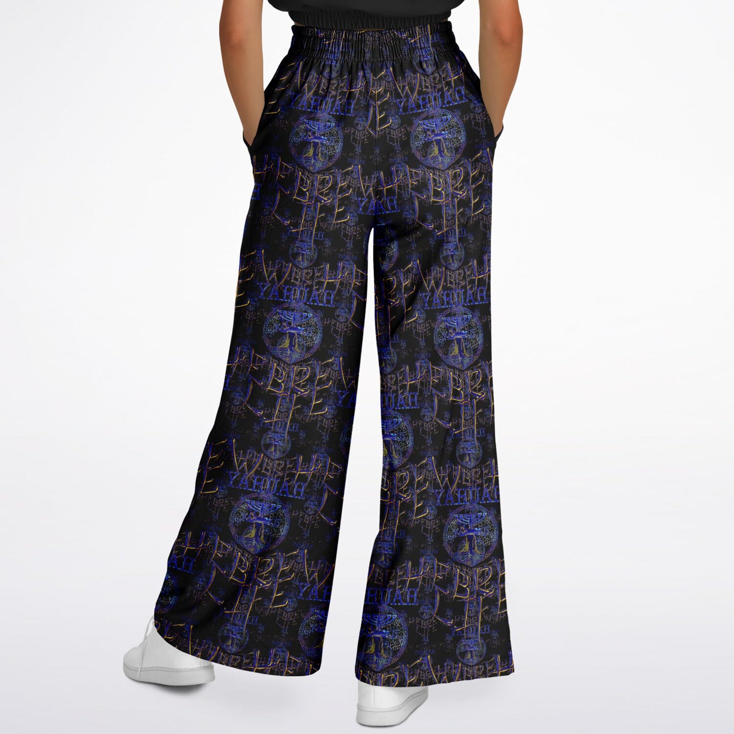 Hebrew Life 01-02 Ladies Designer Fashion Triblend Fleece Lined Flare Sweatpants