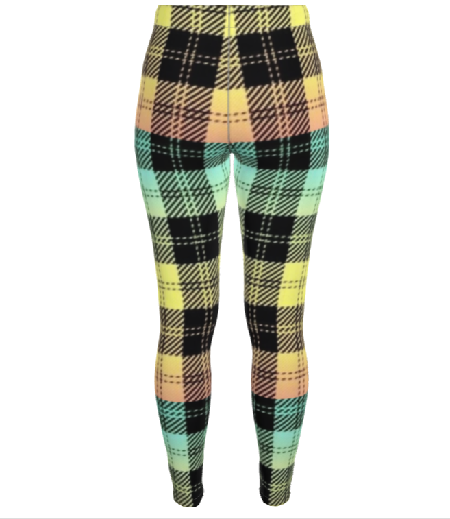 Picture Plaided 01-01 Designer Cindy High Waist Leggings