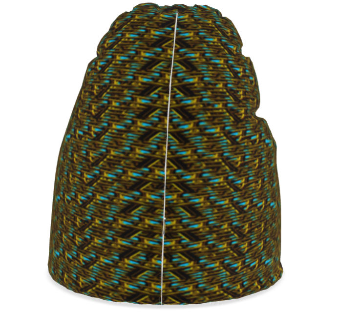 Camo Yahuah 01-01 Blue Designer Bean Bag Chair