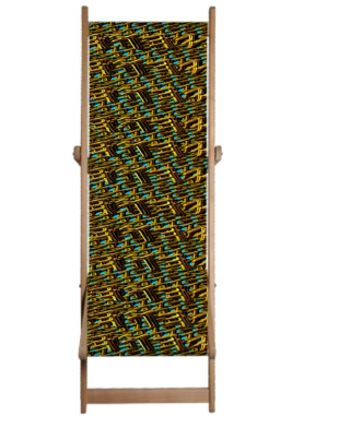 Camo Yahuah 01-01 Blue Designer Deckchair Sling (Single/Double Size)