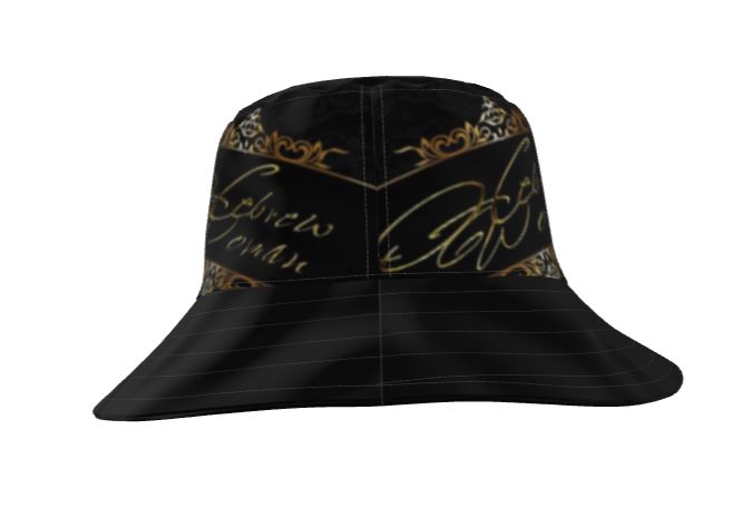 Hebrew Woman 01-01 Designer Wide Brim Bucket Hat