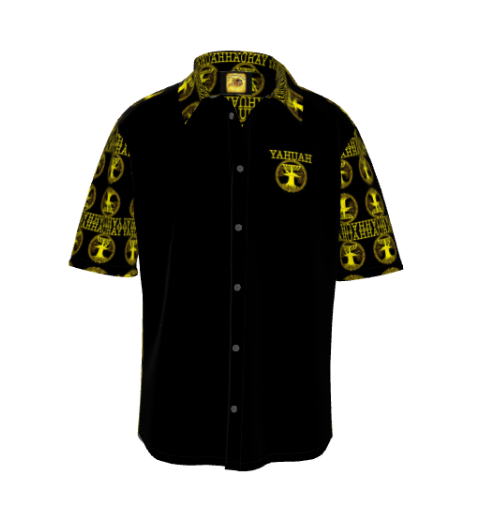 Yahuah-Tree of Life 02-01 Elect Men's Designer Spread Collar Shirt