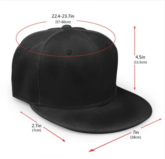 KTJ: HEBREW TRUE 01-01 Designer Flat Brim Baseball Cap