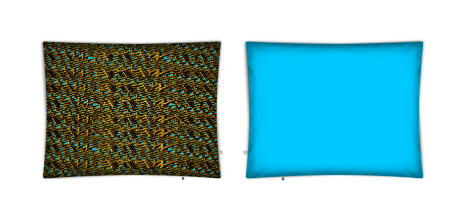 Camo Yahuah 01-01 Blue Designer Giant Floor Cushion