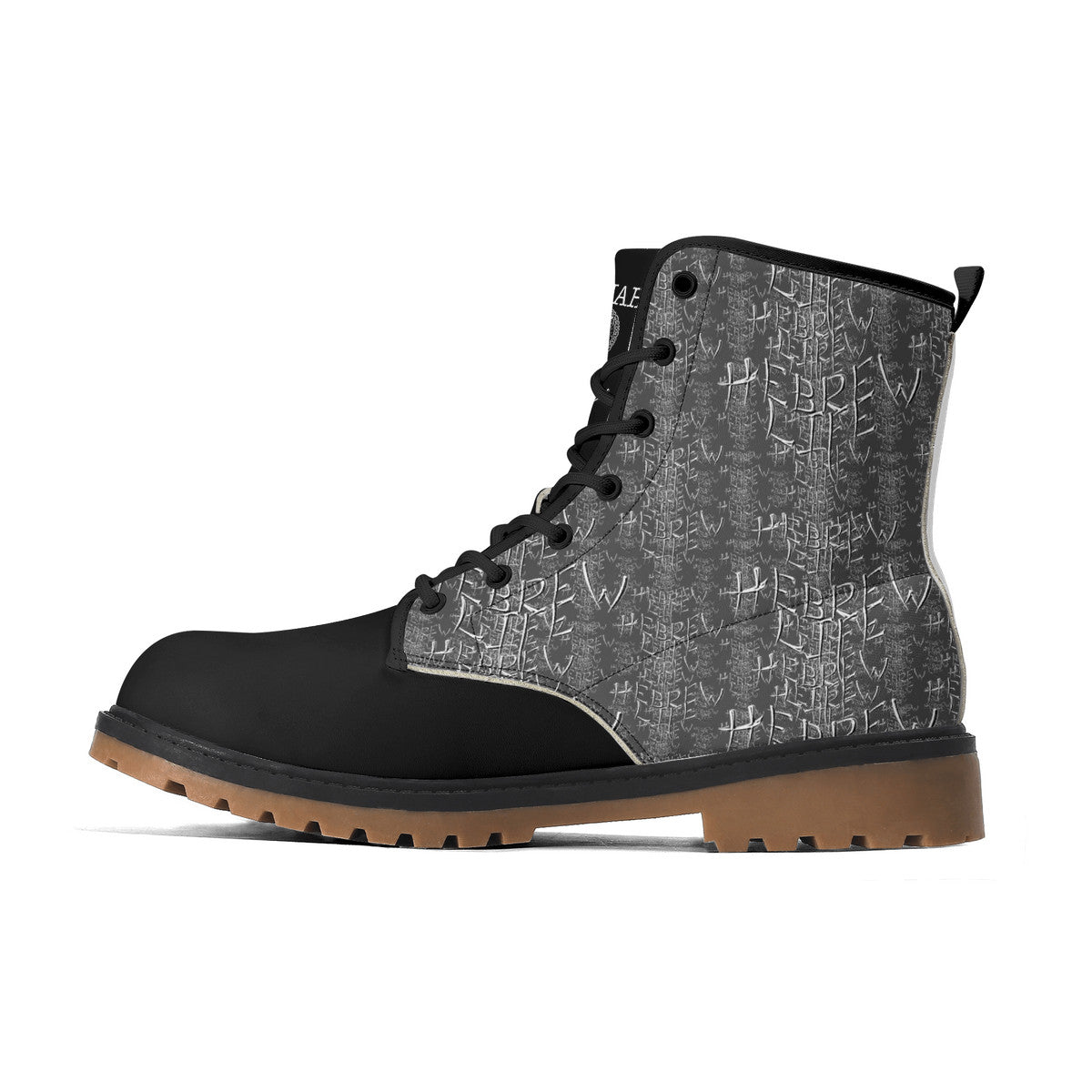 Hebrew Life 01-01 PU Leather Brown Outsole Unisex Boots