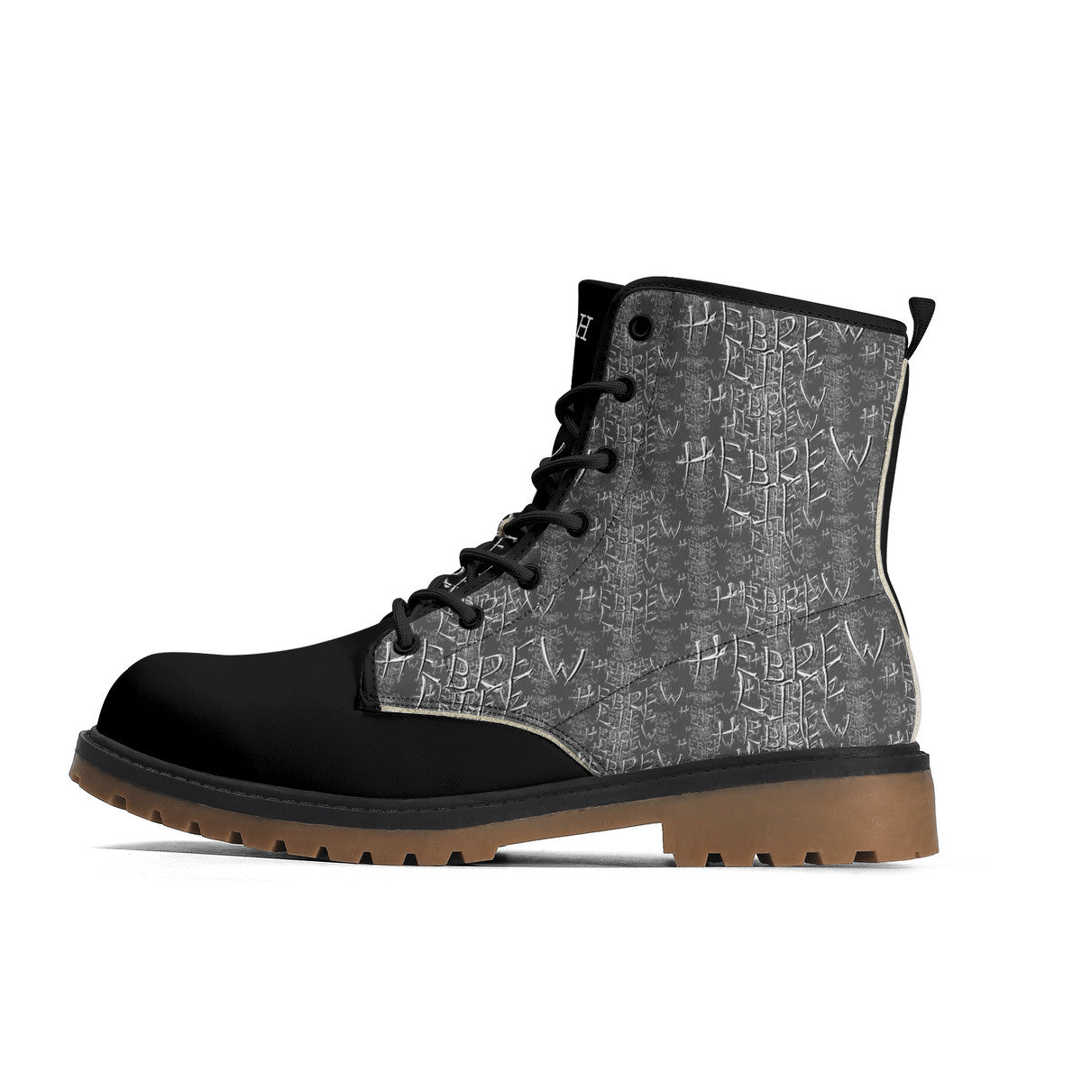 Hebrew Life 01-01 PU Leather Brown Outsole Unisex Boots