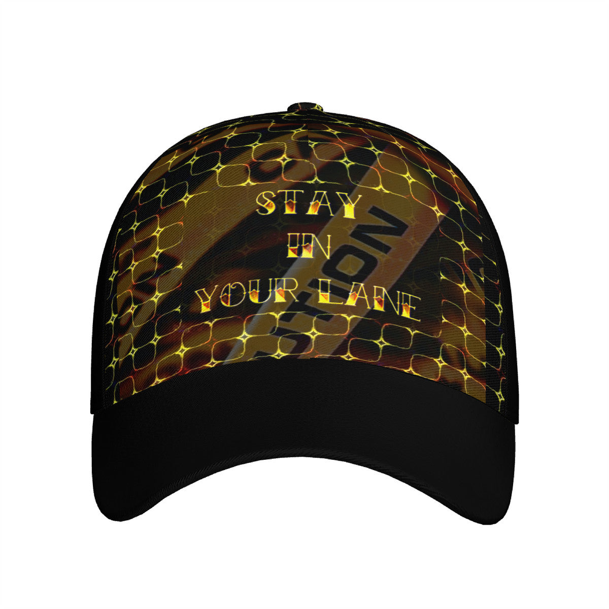 STAY IN YOUR LANE 02-01 Designer Curved Brim Baseball Cap