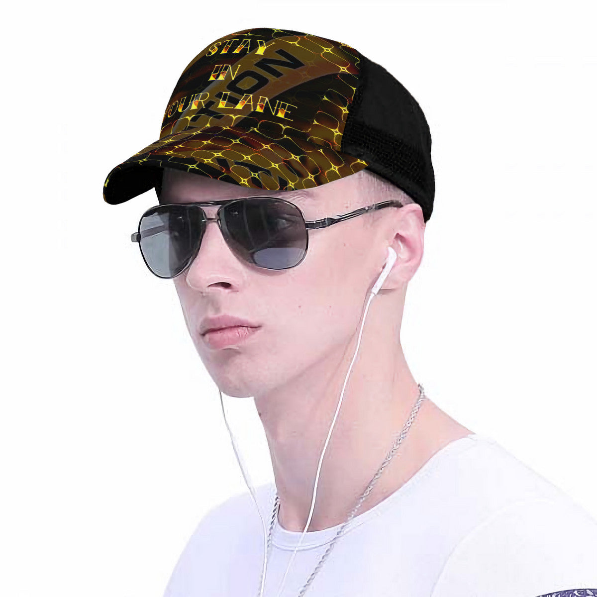 STAY IN YOUR LANE 02-01 Designer Trucker Cap