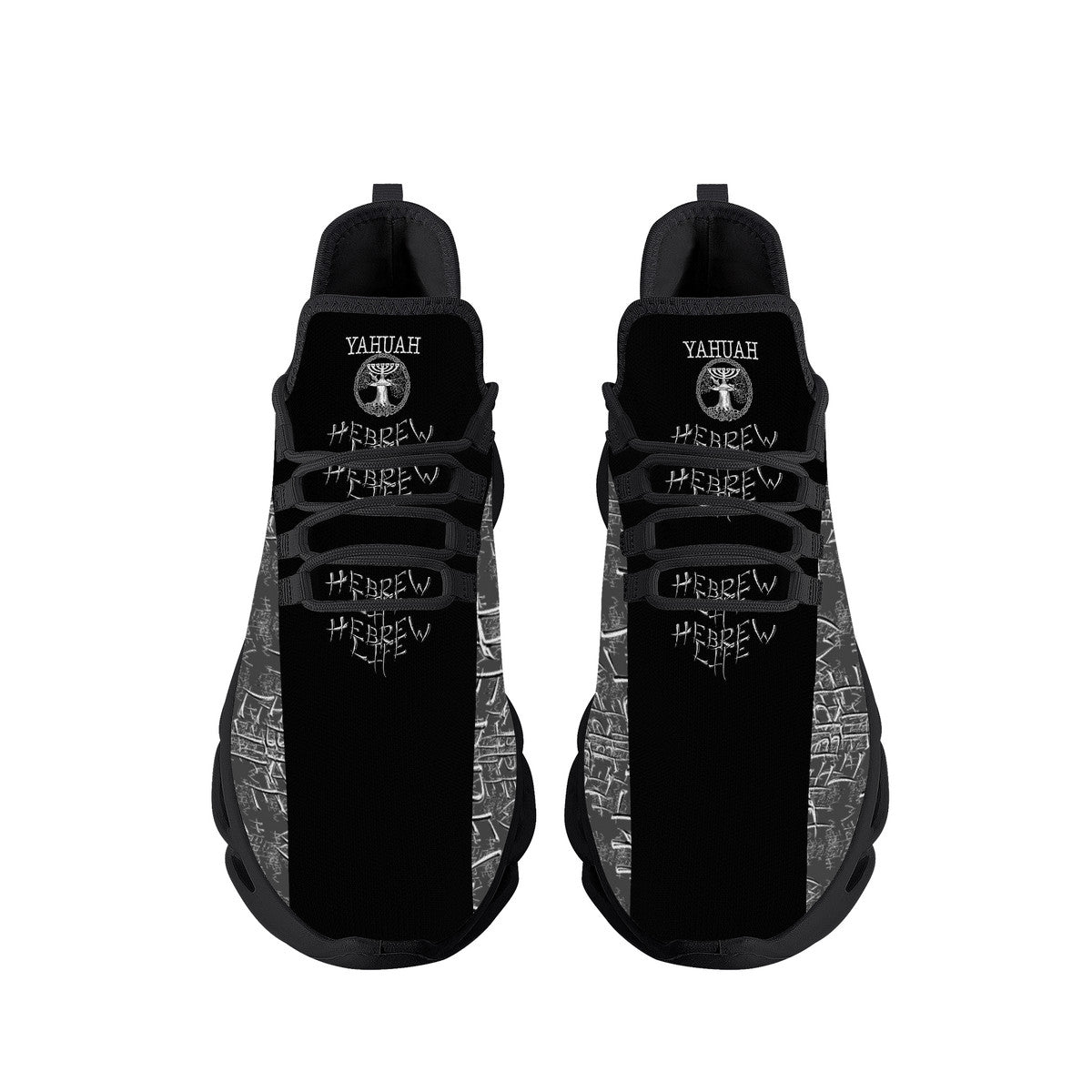 Hebrew Life 01-01 Mesh Knit Flex Unisex Sneakers