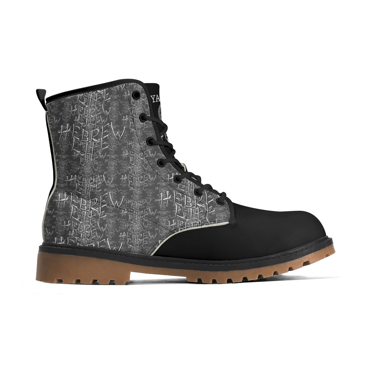 Hebrew Life 01-01 PU Leather Brown Outsole Unisex Boots