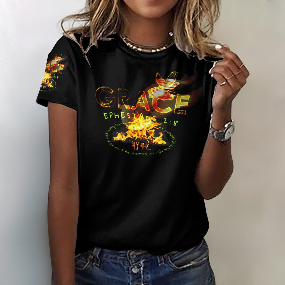 Grace 101-01 Ladies Designer Cotton T-Shirt (4 colors)