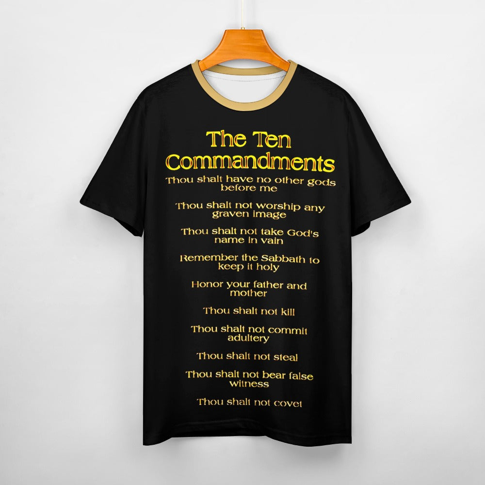 Ten Commandments 01 Ladies Designer Cotton T-shirt (4 Colors)