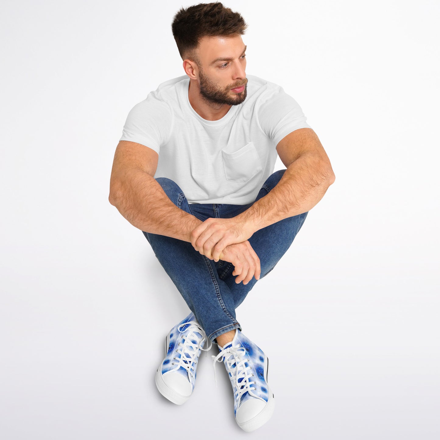 Creator Yahuah 01: Moon, Air & Water Urban Peak High Top Unisex Canvas Shoes