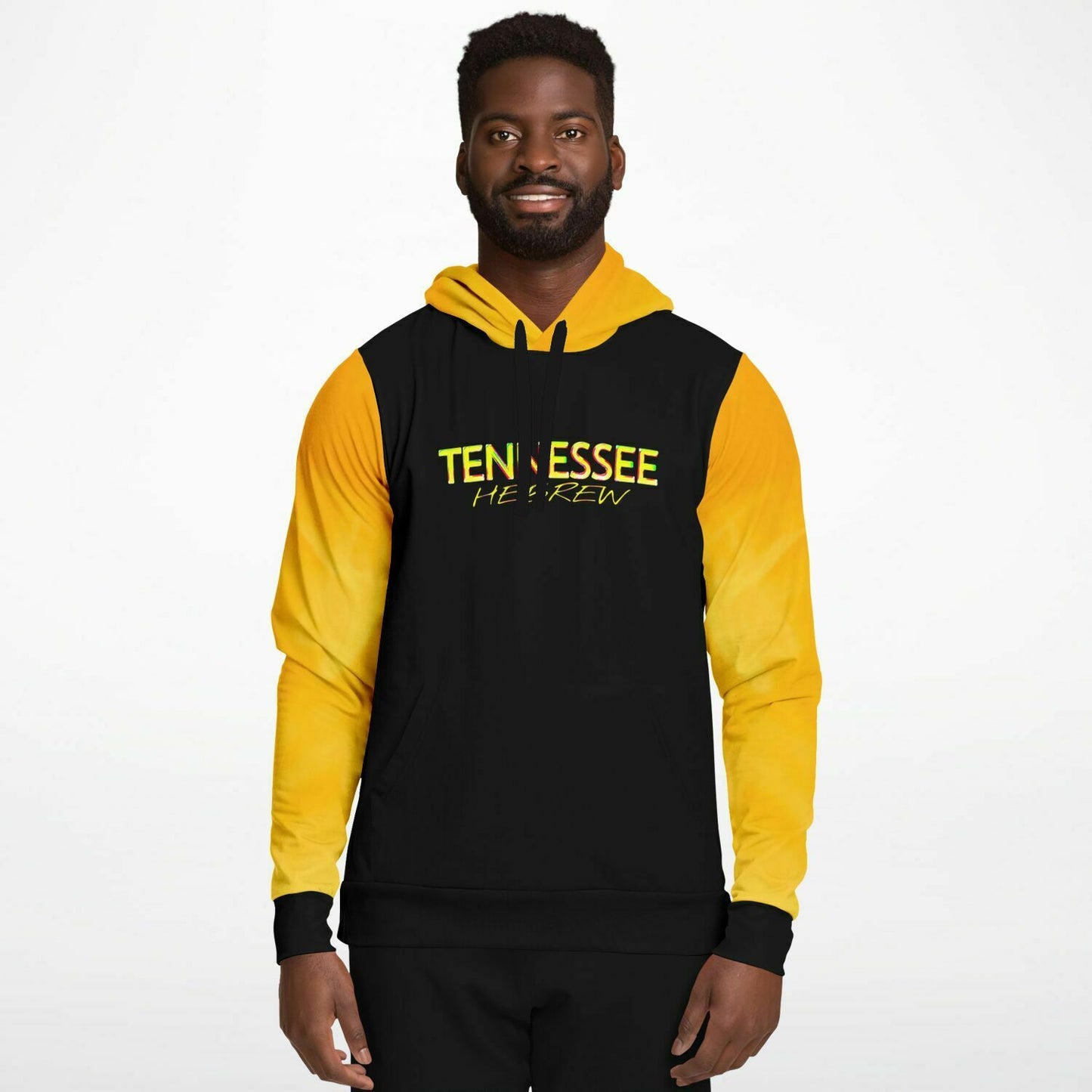 Tennessee Hebrew 01 Men's Designer Fashion Triblend Fleece Lined Pullover Hoodie