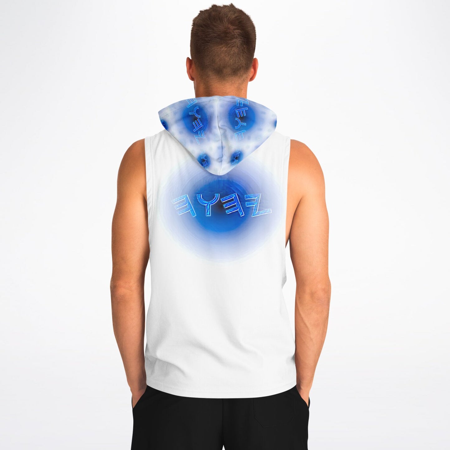 Creator Yahuah 01: Moon, Air & Water Men's Designer Triblend Fleece Lined Drop Armhole Hoodie