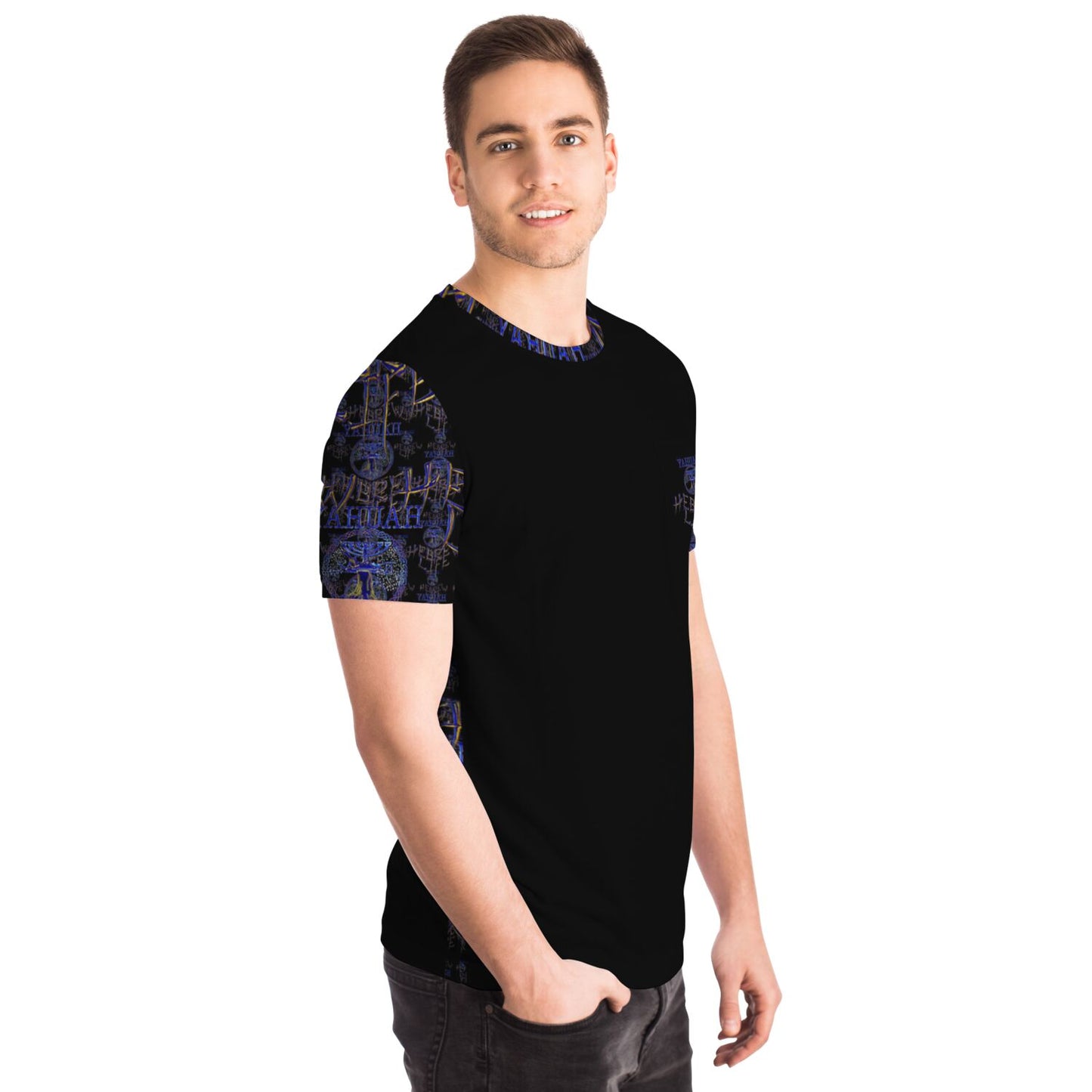 Hebrew Life 01-02 Designer Unisex Pocket T-shirt