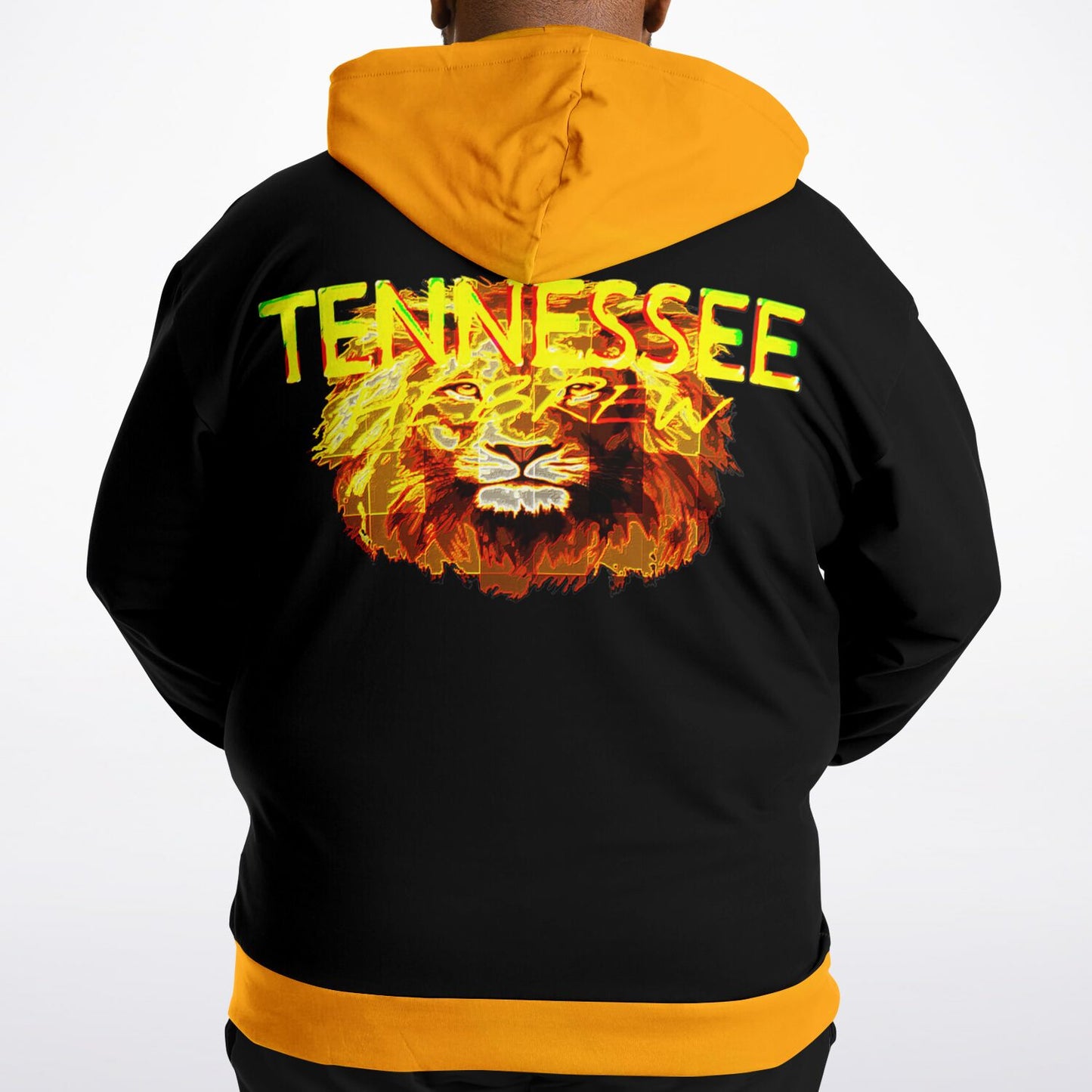 Tennessee Hebrew 01 Men's Designer Fashion Triblend Fleece Lined Plus Size Pullover Hoodie