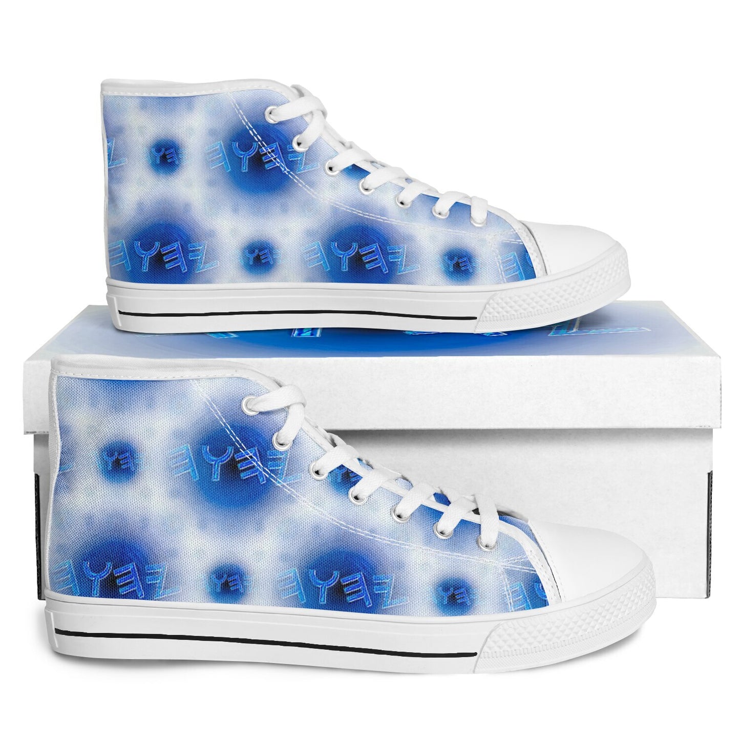 Creator Yahuah 01: Moon, Air & Water Urban Peak High Top Unisex Canvas Shoes