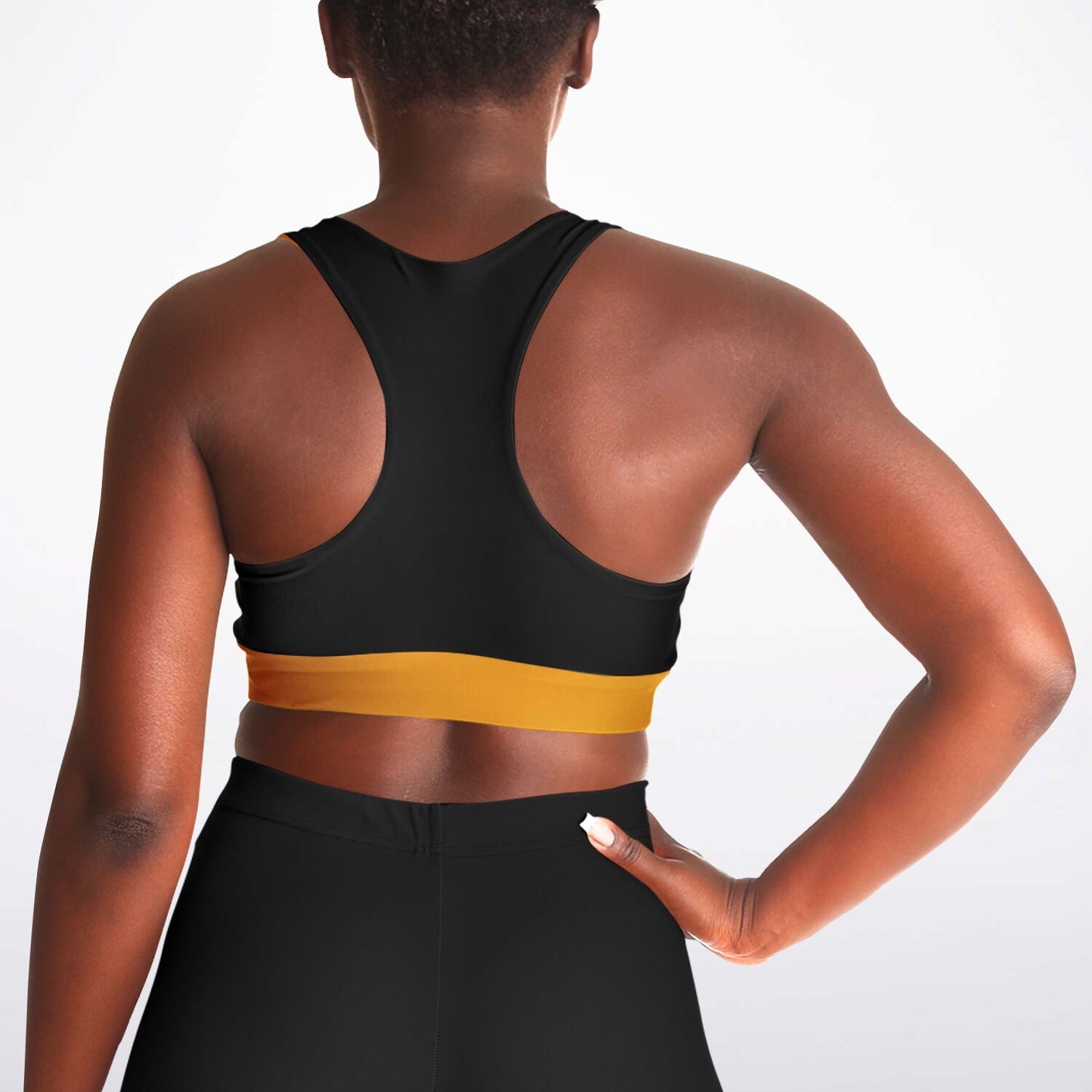 Tennessee Hebrew 01 Designer Padded Racerback Sports Bra