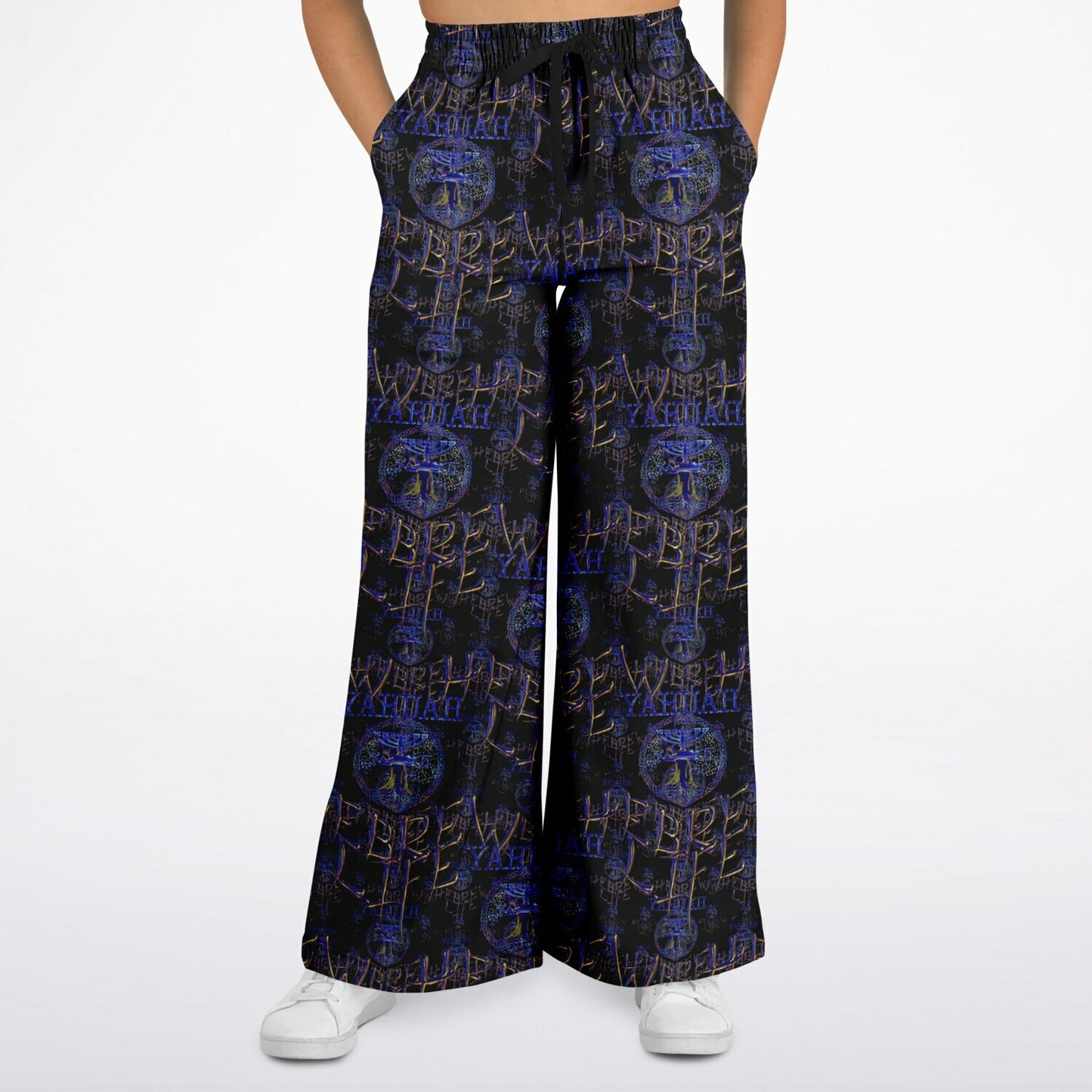 Hebrew Life 01-02 Ladies Designer Fashion Triblend Fleece Lined Flare Sweatpants